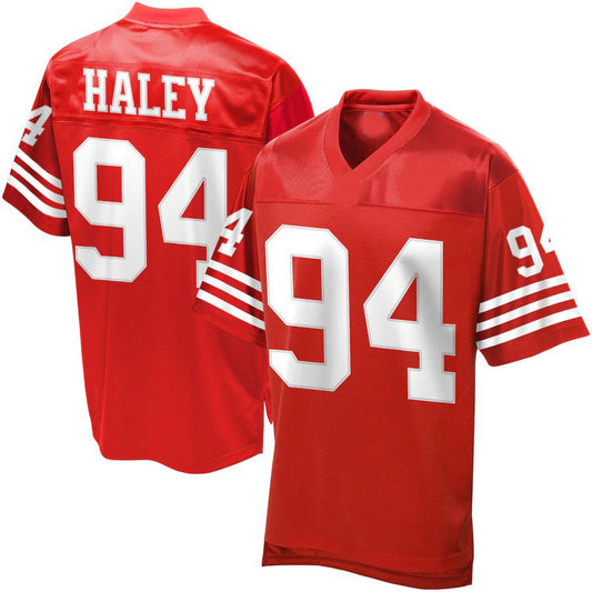 San Francisco 49ers #94 Charles Haley Pro Line Scarlet Retired Player Jersey Stitched American Football Jerseys