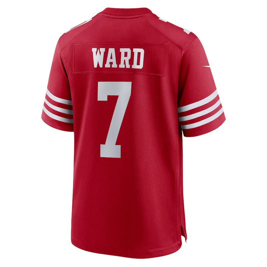 San Francisco 49ers #7 Charvarius Ward Scarlet Game Player Jersey Stitched American Football Jerseys