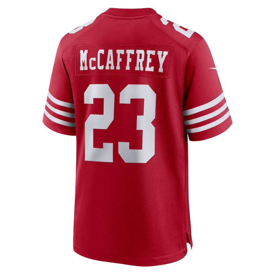 San Francisco 49ers #23 Christian McCaffrey Scarlet Game Player Jersey Stitched American Football Jersey