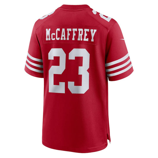 San Francisco 49ers #23 Christian McCaffrey Scarlet Game Player Jersey Stitched American Football Jersey