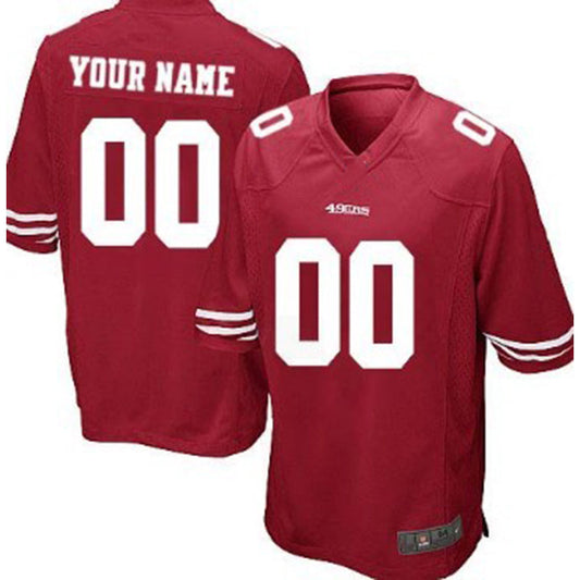 Custom San Francisco 49ers Red Game Jersey Stitched American Football Jerseys