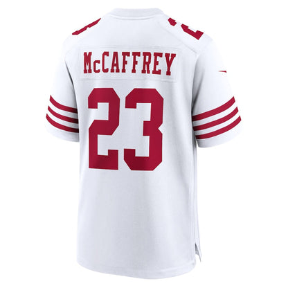 San Francisco 49ers #23 Christian McCaffrey  White Game Player Jersey Stitched American Football Jerseys