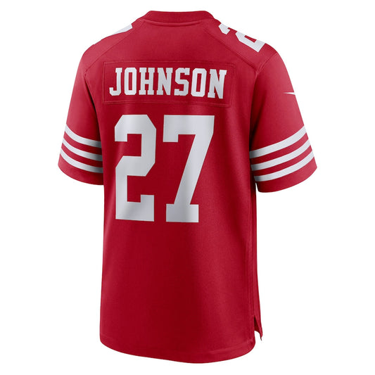 San Francisco 49ers #27 Dontae Johnson Scarlet Game Player Jersey Stitched American Football Jerseys