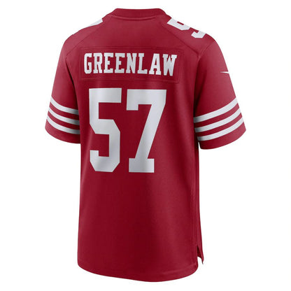 San Francisco 49ers #57 Dre Greenlaw Scarlet Home Game Player Jersey Stitched American Football Jerseys