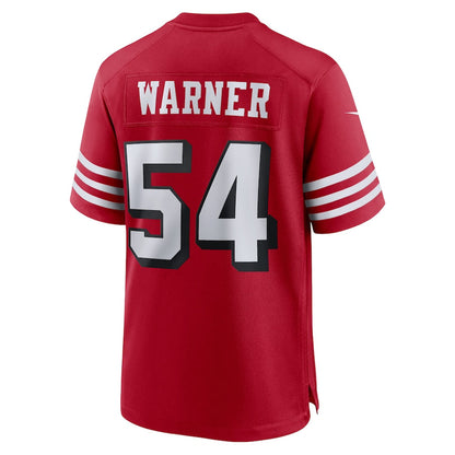 San Francisco 49ers #54 Fred Warner Scarlet Alternate Player Game Jersey Stitched American Football Jerseys