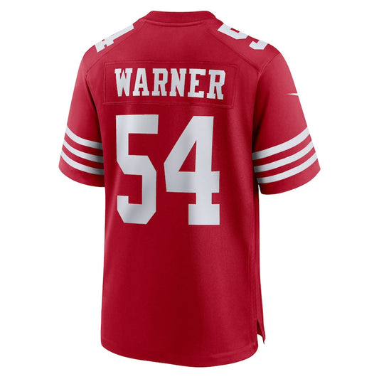 San Francisco 49ers #54 Fred Warner Scarlet Player Game Jersey Stitched American Football Jerseys