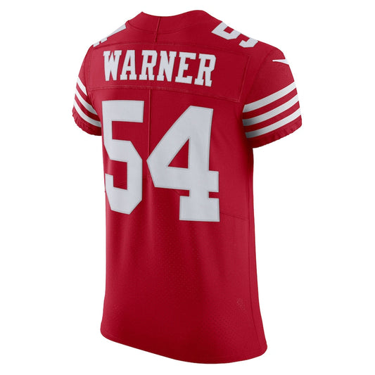 San Francisco 49ers #54 Fred Warner Scarlet Vapor Elite Jersey Stitched American Football Jerseys