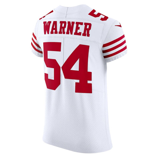 San Francisco 49ers #54 Fred Warner White Vapor Elite Jersey Stitched American Football Jerseys