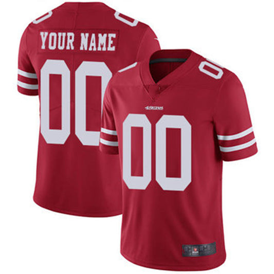 Custom San Francisco 49ers Home Red Vapor Untouchable Limited Jersey Stitched American Football Jerseys