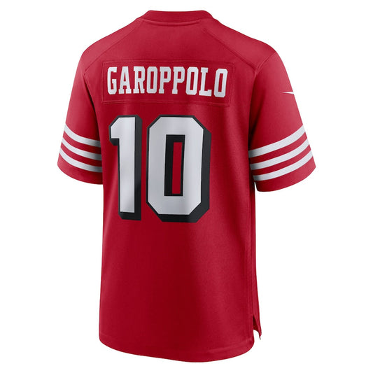 San Francisco 49ers #10 Jimmy Garoppolo Scarlet Alternate Game Player Jersey Stitched American Football Jersey