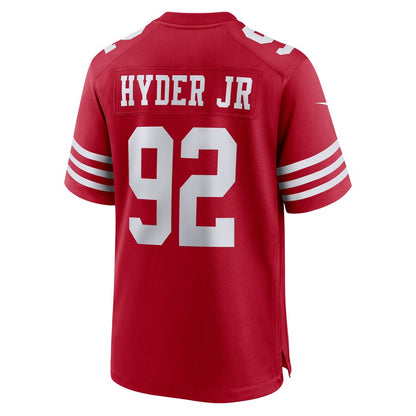 San Francisco 49ers #92 Kerry Hyder Jr. Scarlet Game Player Jersey Stitched American Football Jerseys