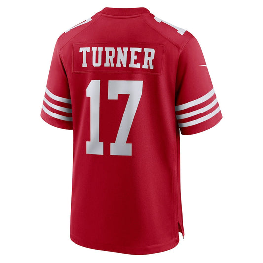 San Francisco 49ers #17 Malik Turner Scarlet Game Player Jersey Stitched American Football Jerseys