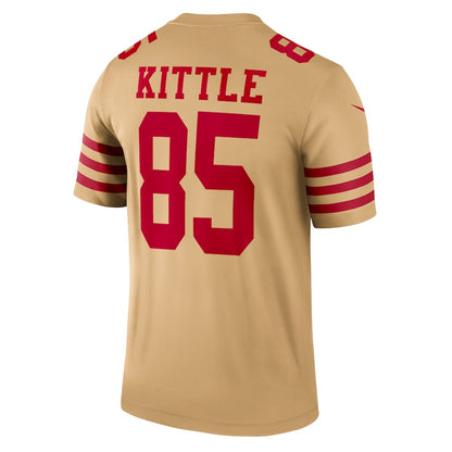 San Francisco 49ers #85 George Kittle Gold Inverted Legend Jersey Stitched American Football Jerseys