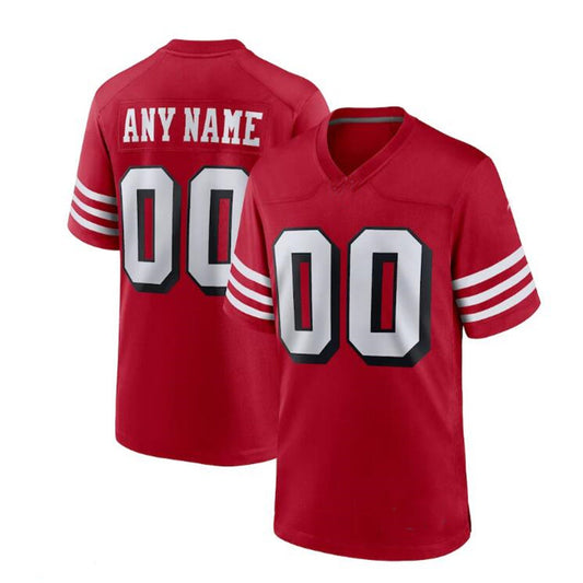 Custom San Francisco 49ers Scarlet Alternate Game Jersey Stitched American Football Jerseys