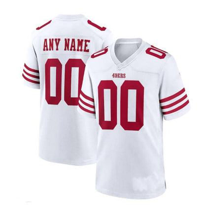 Custom San Francisco 49ers White Game Player Jersey Stitched American Football Jerseys