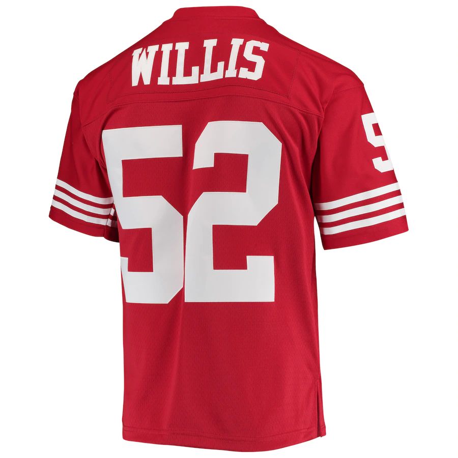 San Francisco 49ers #52 Patrick Willis Mitchell & Ness Scarlet 2007 Legacy Replica Jersey Stitched American Football Jerseys