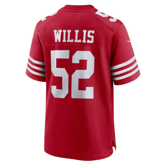 San Francisco 49ers #52 Patrick Willis Scarlet Retired Player Game Jersey Stitched American Football Jerseys