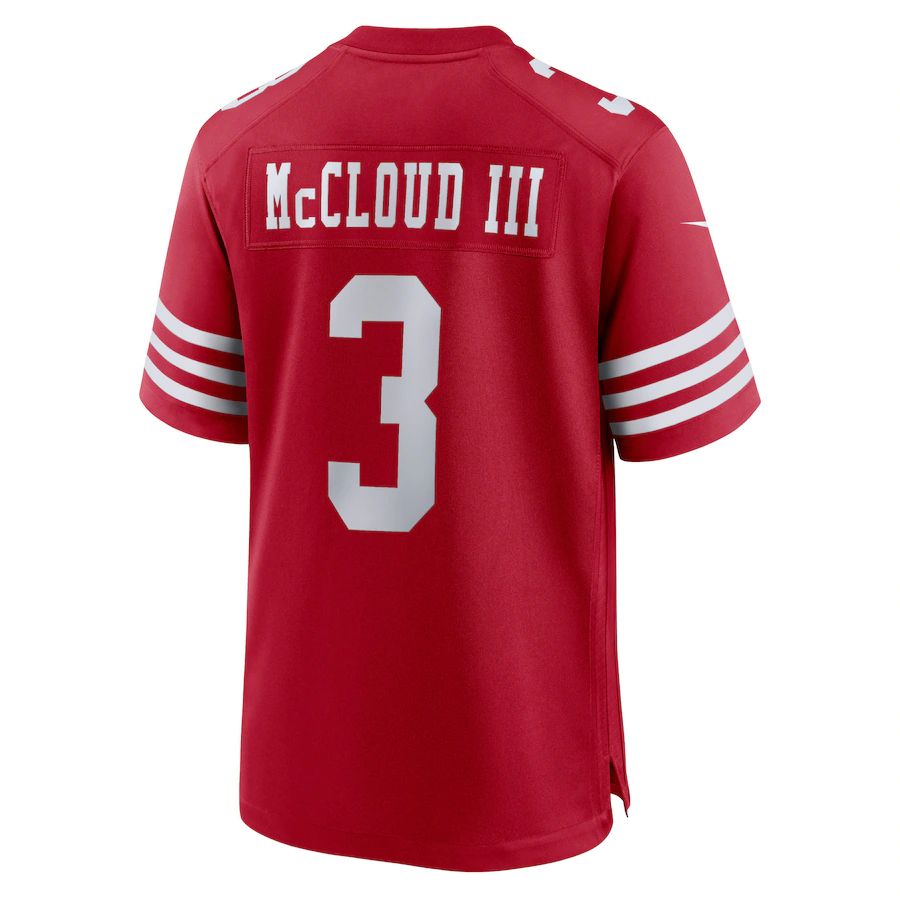 San Francisco 49ers #3 Ray Ray McCloud Scarlet Game Jersey Stitched American Football Jerseys