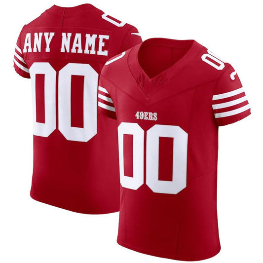 Custom San Francisco 49ers Red Scarlet Vapor F.U.S.E. Elite  Jersey Stitched American Football Jerseys