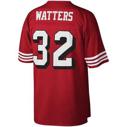 San Francisco 49ers #32 Ricky Watters Mitchell & Ness Scarlet Legacy Replica Jersey Stitched American Football Jerseys