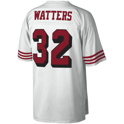 San Francisco 49ers #32 Ricky Watters Mitchell & Ness White Legacy Replica Jersey Stitched American Football Jerseys