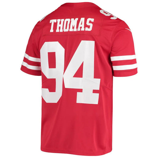 San Francisco 49ers #94 Solomon Thomas Scarlet Vapor Limited Player Jersey Stitched American Football Jerseys