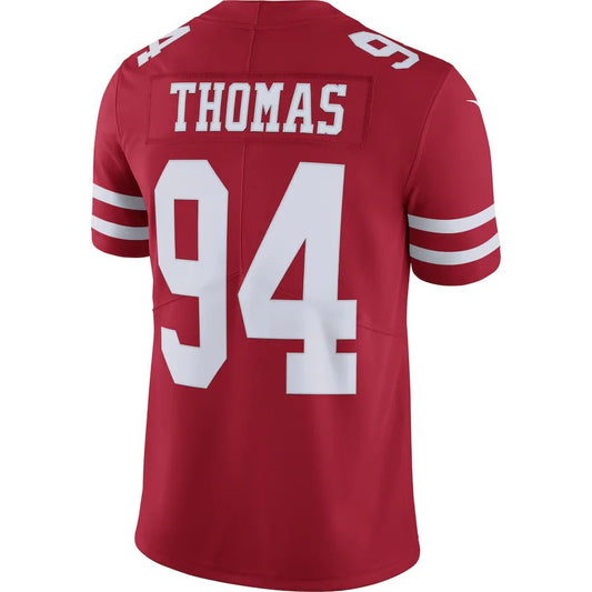 San Francisco 49ers #94 Solomon Thomas Scarlet Vapor Untouchable Limited Jersey Stitched American Football Jerseys