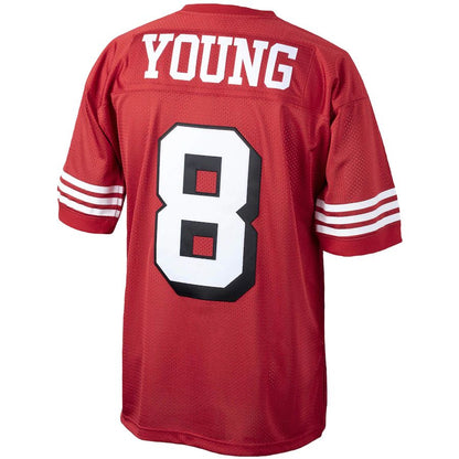 San Francisco 49ers #8 Steve Young Mitchell & Ness Scarlet 1994 Authentic Throwback Retired Player Jersey Stitched American Football Jerseys