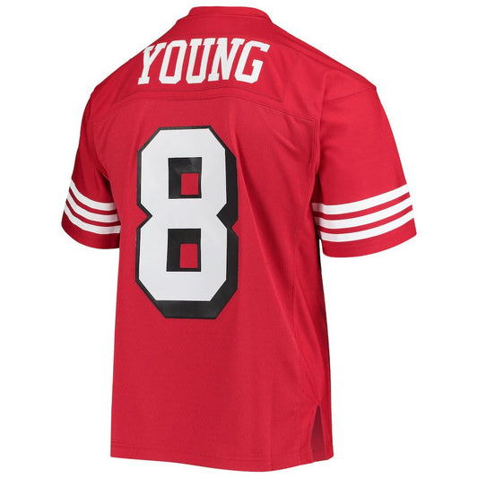 San Francisco 49ers #8 Steve Young Mitchell & Ness Scarlet 1994 Legacy Replica Jersey Stitched American Football Jerseys