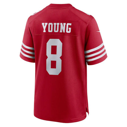 San Francisco 49ers #8 Steve Young Scarlet Retired Player Game Jersey Stitched American Football Jerseys