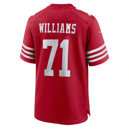 San Francisco 49ers #71 Trent Williams Scarlet Player Game Jersey Stitched American Football Jerseys