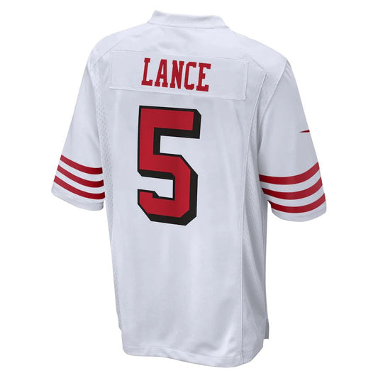 San Francisco 49ers #5 Trey Lance White Alternate Game Jersey Stitched American Football Jerseys