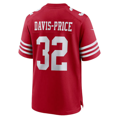 San Francisco 49ers #32 Tyrion Davis-Price Scarlet Game Player Jersey Stitched American Football Jerseys