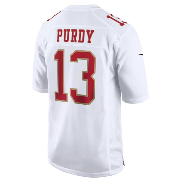 San Francisco 49ers #13 Brock Purdy White carlet Player Game Jersey Stitched American Football Jerseys