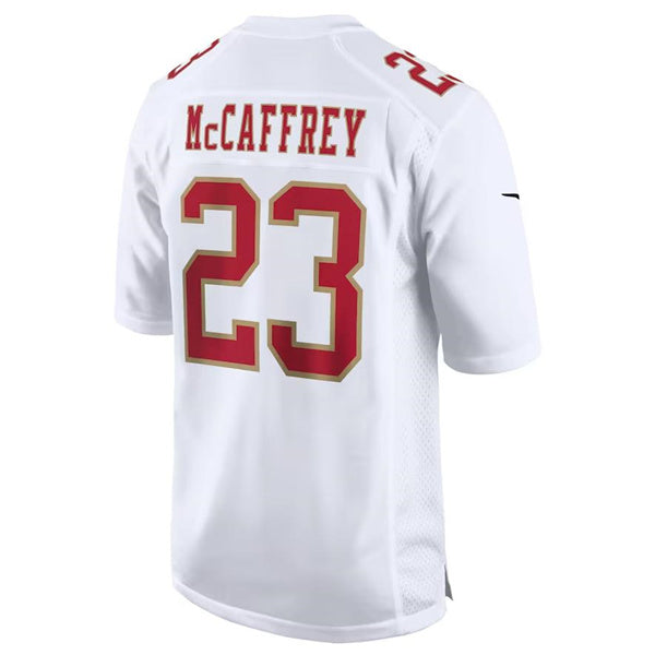 San Francisco 49ers #23 Christian McCaffrey White carlet Player Game Jersey Stitched American Football Jerseys