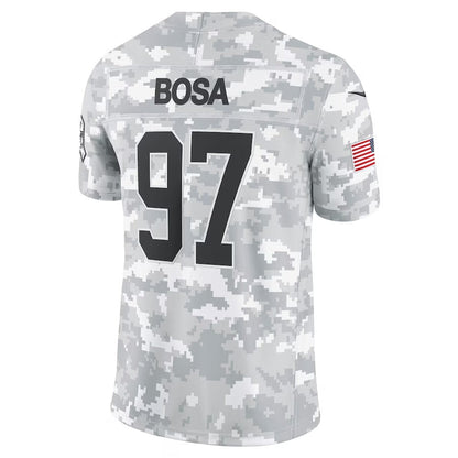 San Francisco 49ers #97 Nick Bosa Arctic Camo 2024 Salute to Service Limited Stitched American Football Jerseys