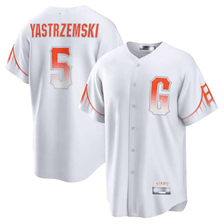 San Francisco Giants #5 Mike Yastrzemski White City Connect Replica Player Jersey Baseball Jerseys