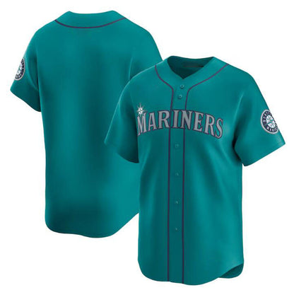 Seattle Mariners Blank Aqua Alternate Limited Stitched Baseball Jersey