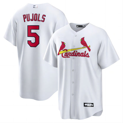 St. Louis Cardinals #5 Albert Pujols White Home Official Replica Player Jersey Baseball Jerseys