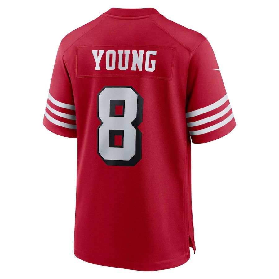 San Francisco 49ers #8 Steve Young Retired Alternate Game Jersey Scarlet Stitched American Football Jerseys