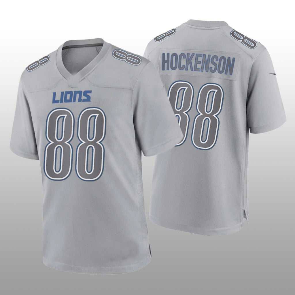 Detroit Lions #88 T.J. Hockenson Gray Game Atmosphere Jersey  Stitched American Football Jerseys