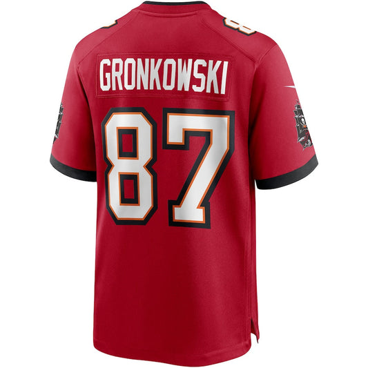 TB.Buccaneers #87 Rob Gronkowski Red Game Jersey Stitched American Football Jerseys