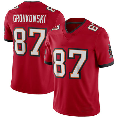 TB.Buccaneers #87 Rob Gronkowski  Red Vapor Limited Jersey Stitched American Football Jerseys