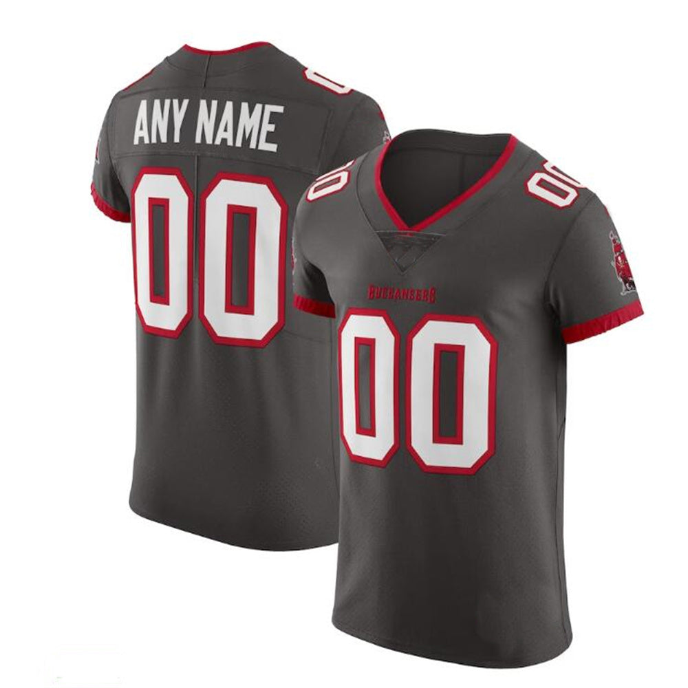 Custom TB.Buccaneers Pewter Vapor Untouchable Elite Alternate Jersey Stitched Jersey American Football Jerseys