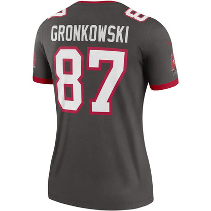 TB.Buccaneers #87 Rob Gronkowski Pewter Alternate Legend Jersey Stitched American Football Jerseys