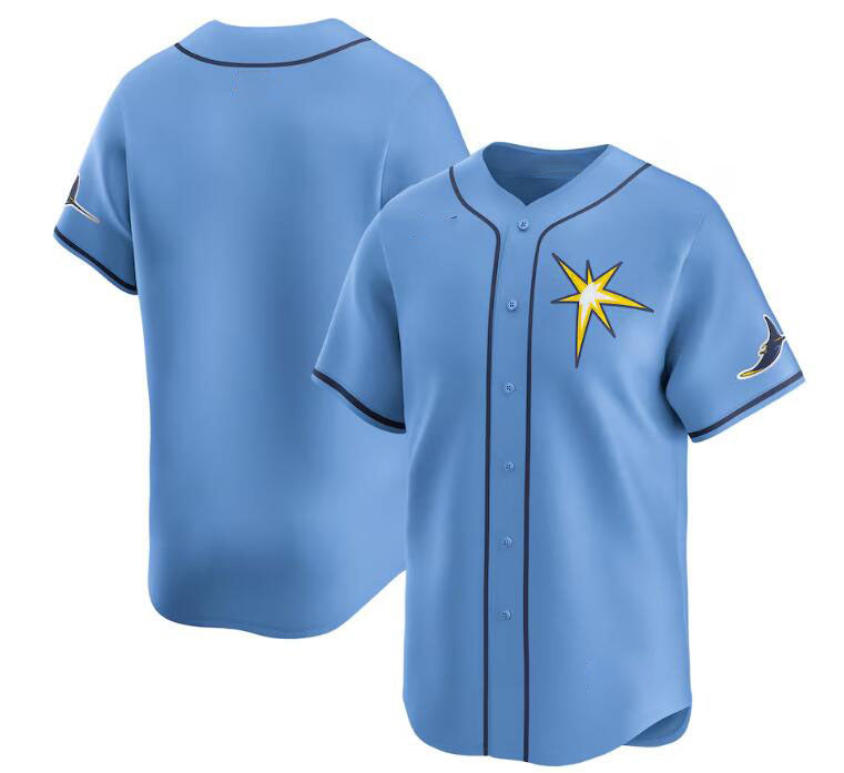 Tampa Bay Rays Blank Light Blue Alternate Limited Stitched Baseball Jersey