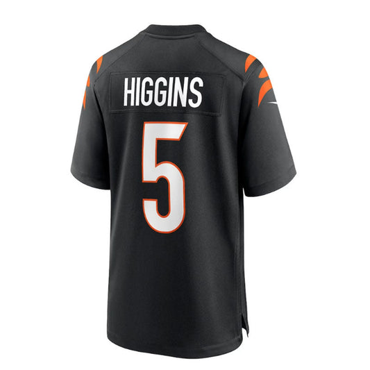 Cincinnati Bengals #5 Tee Higgins Game Player Jersey - Black Stitched American Football Jerseys