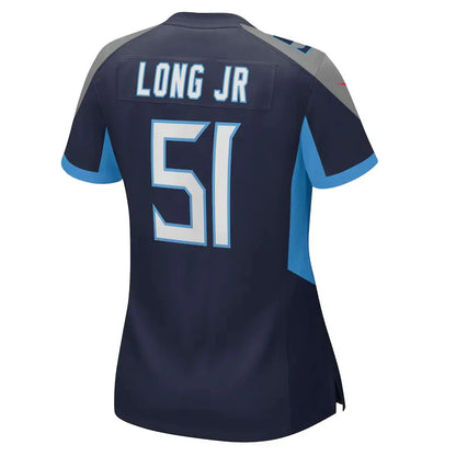 T.Titans #51 David Long Jr. Navy Game Jersey Stitched American Football Jerseys