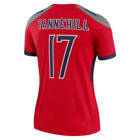 T.Titans #17 Ryan Tannehill Red Inverted Legend Jersey Stitched American Football Jerseys