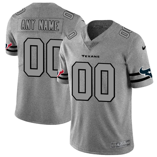 Custom H.Texans 2019 Gray Gridiron Gray Vapor Untouchable Limited Jersey Stitched American Football Jerseys